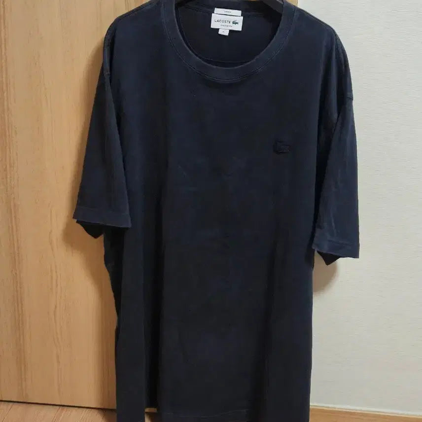 [BUNJANG] Lacoste Garment-Dye T-Shirt TH2835 Black / 라코스테 가먼트다잉 반팔 티셔츠 TH2835 블랙