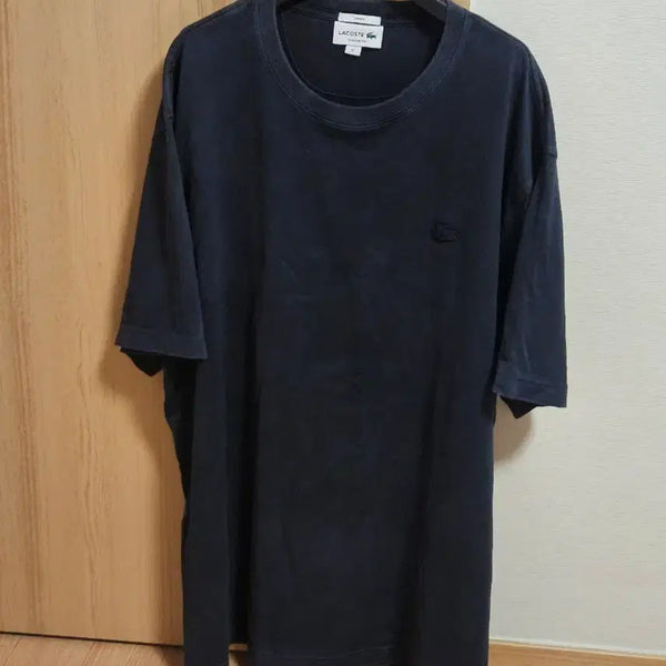 [BUNJANG] Lacoste Garment-Dye T-Shirt TH2835 Black / 라코스테 가먼트다잉 반팔 티셔츠 TH2835 블랙