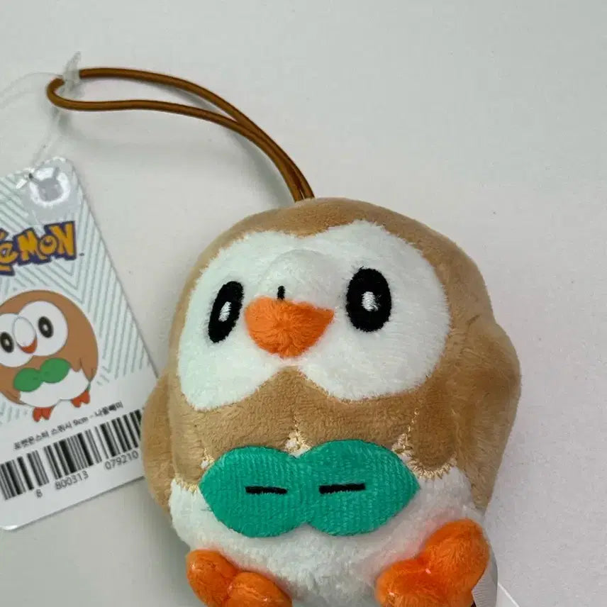[BUNJANG] Pokemon Rowlet Squishy Plush Keychain 9cm / 포켓몬스터 나몰빼미 스퀴시 9cm 인형 키링 새상품 정품 말랑이