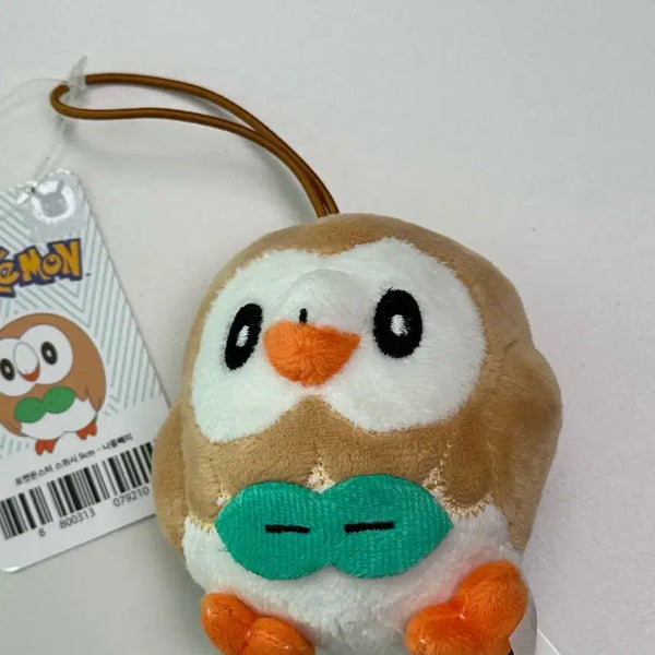[BUNJANG] Pokemon Rowlet Squishy Plush Keychain 9cm / 포켓몬스터 나몰빼미 스퀴시 9cm 인형 키링 새상품 정품 말랑이
