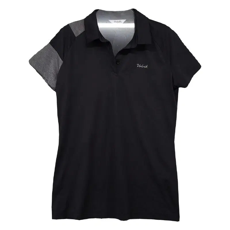 [BUNJANG] Volvik Black Golf Short Sleeve Polo Shirt / 볼빅 블랙 골프 반팔 카라티 90