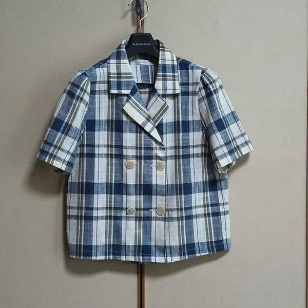 [BUNJANG] VAN AKE Linen Cropped Jacket / 새옷)VAN AKE 린넨 크롭 자켓