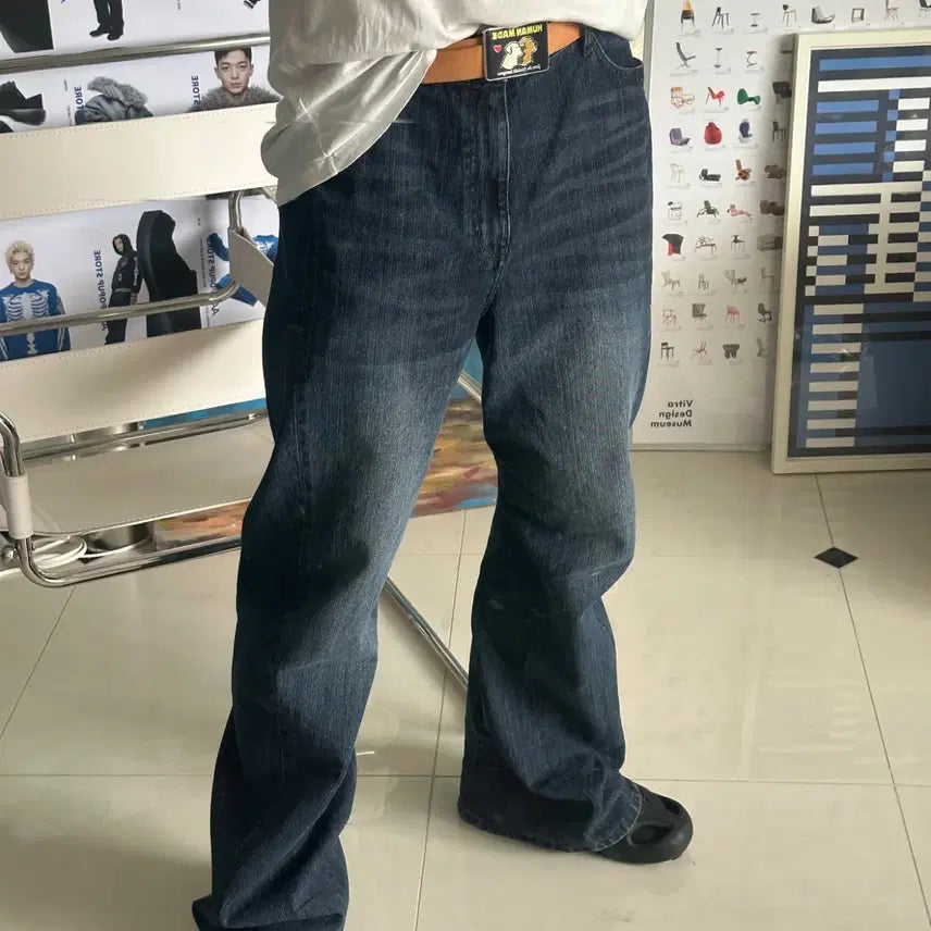 [BUNJANG] Human Made Leather Belt / Human made 휴먼메이드 leather belt