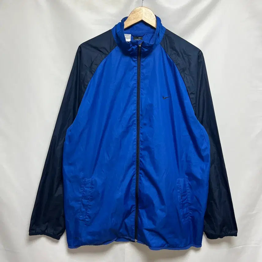 [BUNJANG] Nike Swoosh Old School Navy Blue Windbreaker 3XL / [정품/3XL] 나이키 스우시 올드스쿨 네이비 블루 바람막이