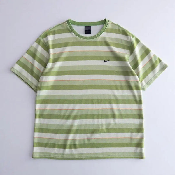 [BUNJANG] Nike 00s Mesh Stripe Short Sleeve T-Shirt XL / 나이키 00s 메쉬 스트라이프 반팔티 XL