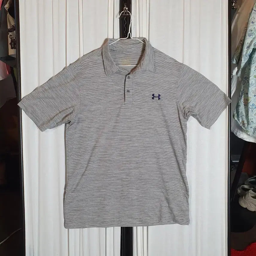 [BUNJANG] Under Armour Striped Collar T-Shirt Size 105 / 언더아머 반팔 스트라이프 카라티 105사이즈 추천합니다. 2508687