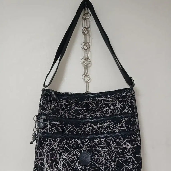 [BUNJANG] Kipling Crossbody Bag Black Print / 키플링 크로스백 블랙 프린트