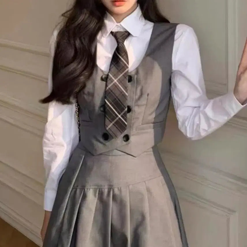 [BUNJANG] Preppy Look School Uniform Set - M / 졸업사진) 영국 교복 프레피룩