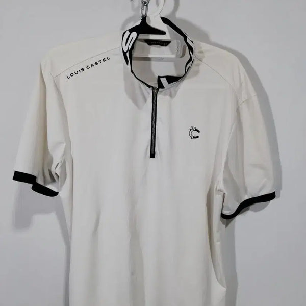 [BUNJANG] Louis Castel Short Sleeve Polo Shirt White / 루이까스텔 반팔 카라티 화이트
