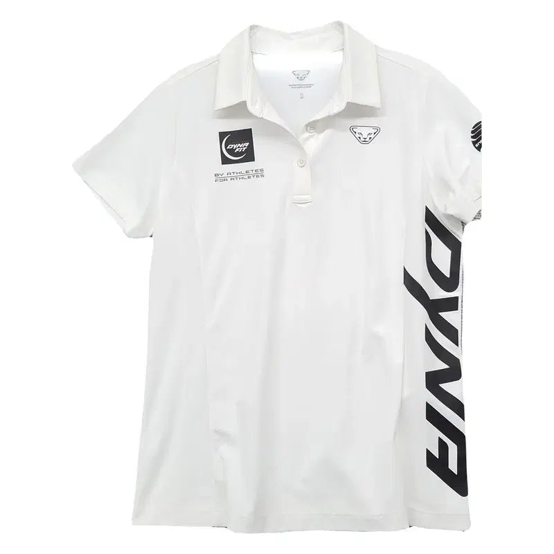 [BUNJANG] Dynafit Printing White Functional Short-Sleeve Polo T-Shirt M / 다이나핏 프린팅 화이트 기능성 반팔 카라티 M (90)
