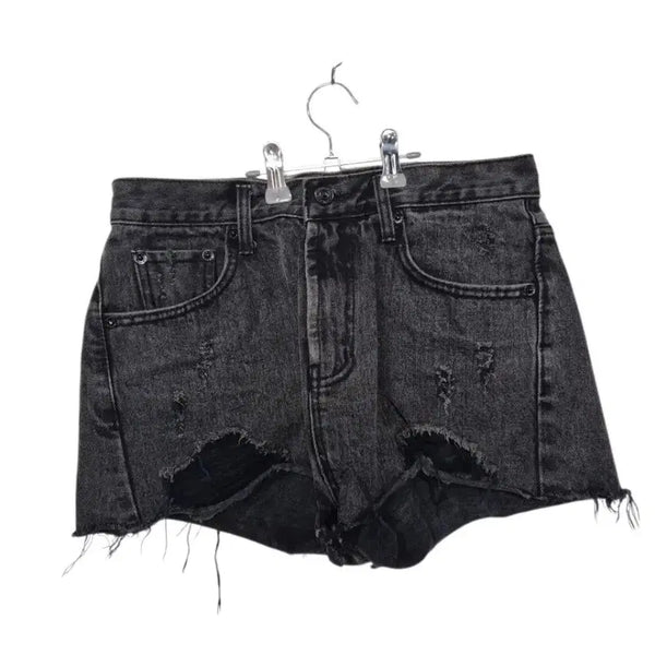 [BUNJANG] Limited Black Washed Denim Shorts / LIMITED 블랙 워싱 데님 숏팬츠