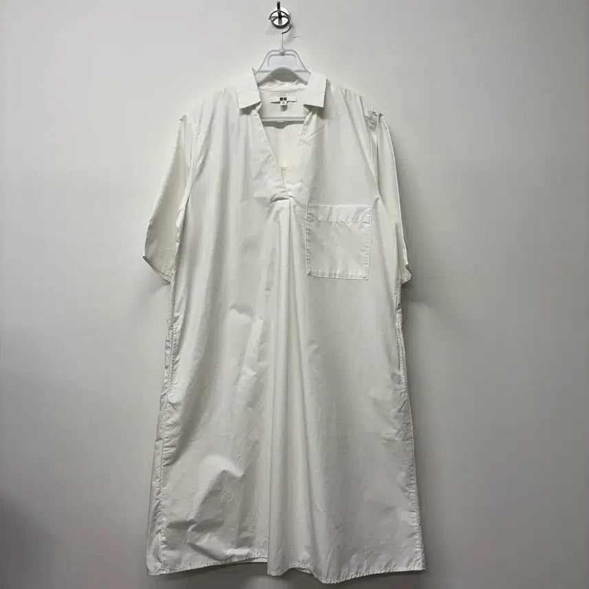 [BUNJANG] Uniqlo White Shirt Dress / 유니클로 화이트 셔츠 원피스