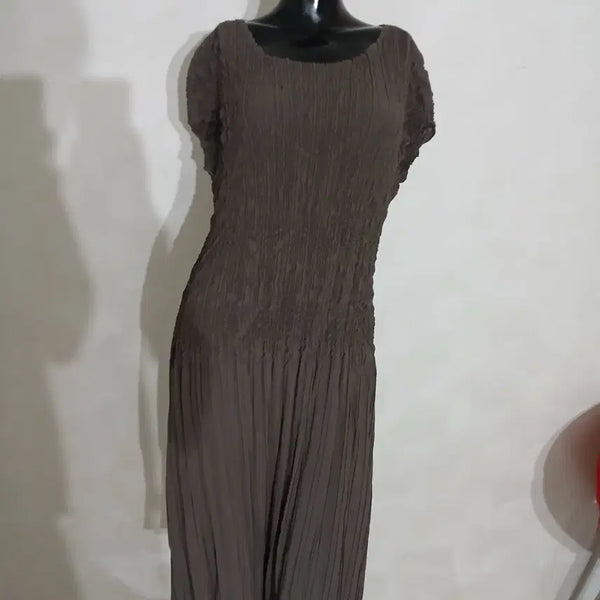 [BUNJANG] Japanese Import Pleated Long Dress / 일본 수입 플리츠 롱원피스 Free