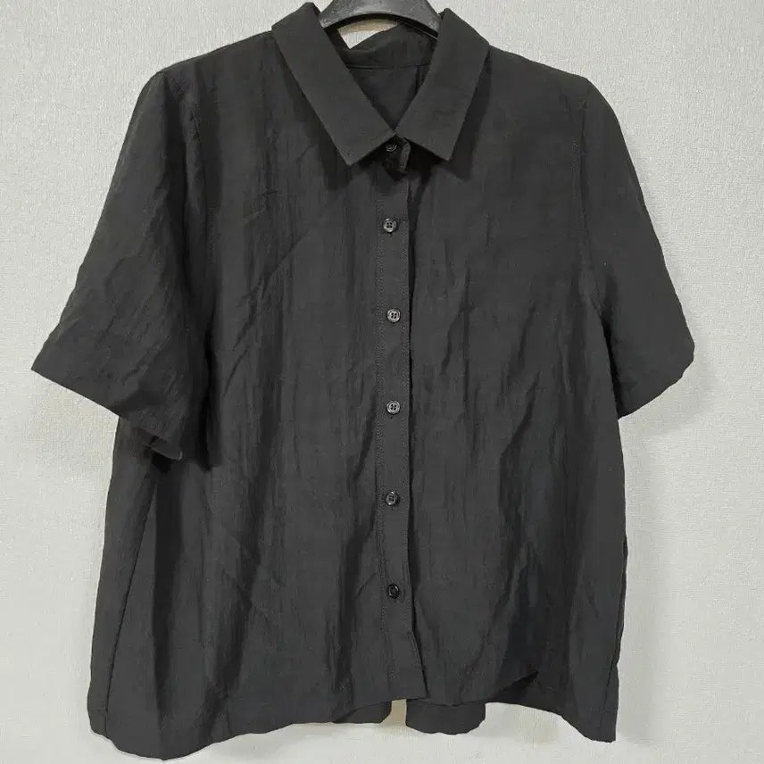[BUNJANG] Rayon Cotton Cropped Pleated Blouse Size 66 / 레이온면 크롭 플리츠 블라우스 66