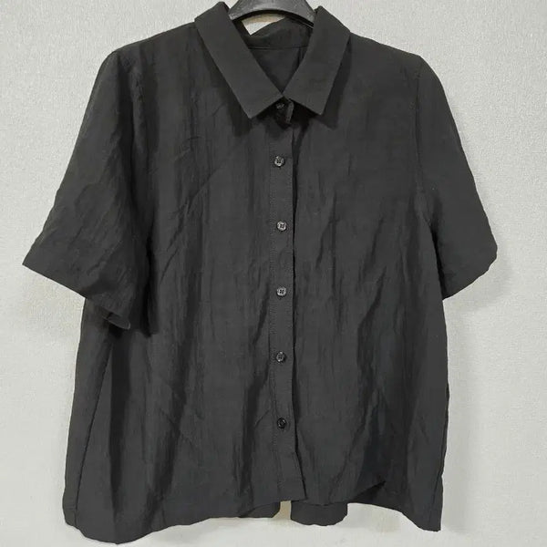 [BUNJANG] Rayon Cotton Cropped Pleated Blouse Size 66 / 레이온면 크롭 플리츠 블라우스 66