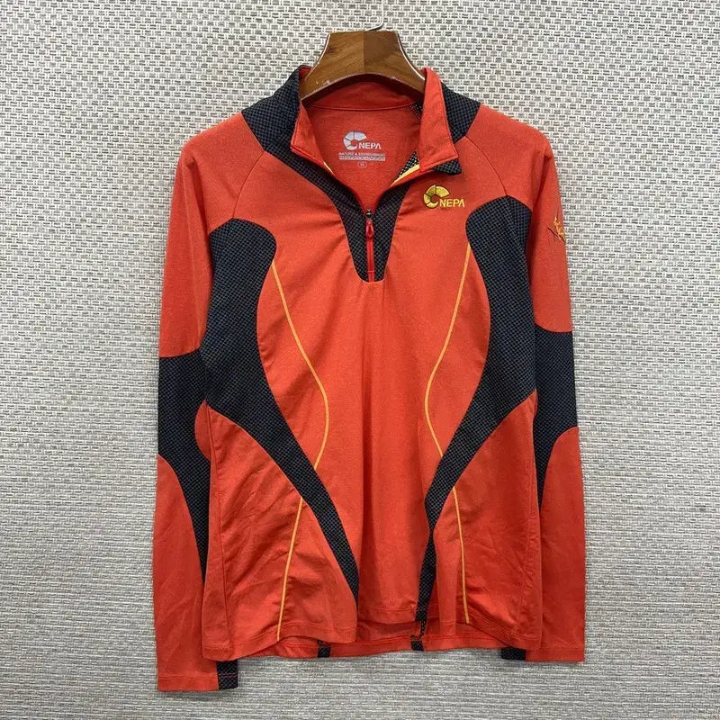 [BUNJANG] NEPA Half-Zip Long Sleeve T-Shirt Size 95 / 네파 등산 반집업 긴팔티 95 D07713