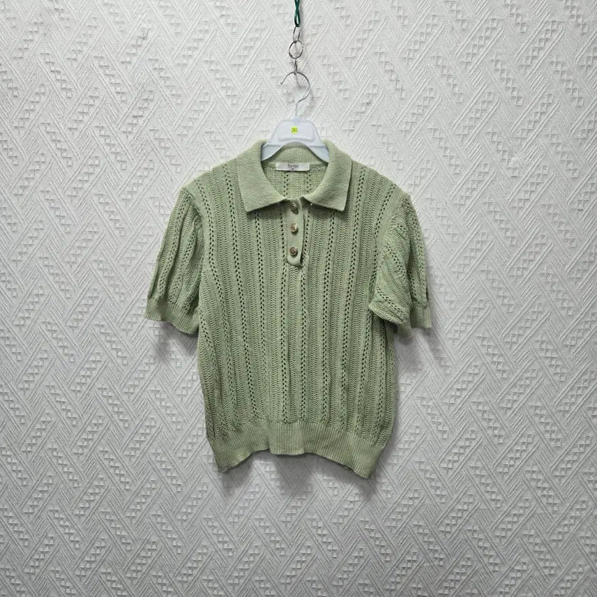 [BUNJANG] Women's Knit Short Sleeve Top / J283 여성 니트 반팔 90