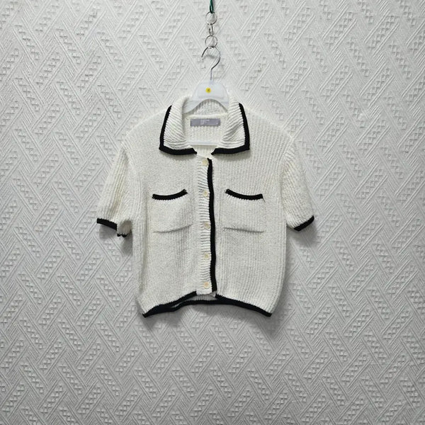 [BUNJANG] Eight Seconds Women's Knit Short Sleeve Top - Size M / K6 에잇세컨즈 여성 니트 반팔 M