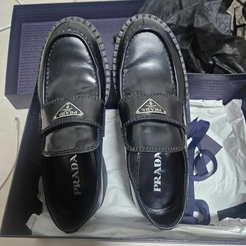 [BUNJANG] Prada Chocolate Brushed Loafers / 프라다 초콜릿 브러시드 로퍼 265
