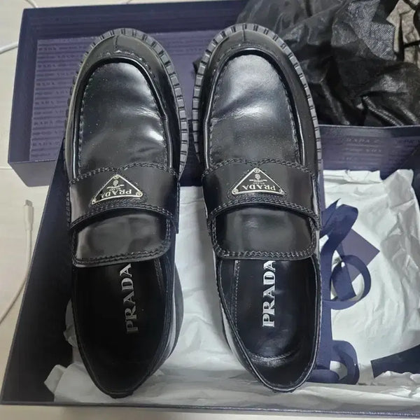 [BUNJANG] Prada Chocolate Brushed Loafers / 프라다 초콜릿 브러시드 로퍼 265