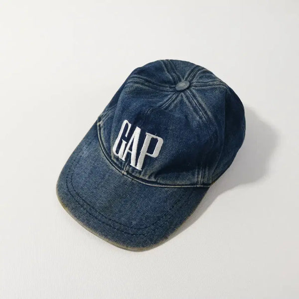 [BUNJANG] 90s Old Gap Logo Denim Ball Cap Hat / 90's 올드갭 로고 데님 볼캡 모자