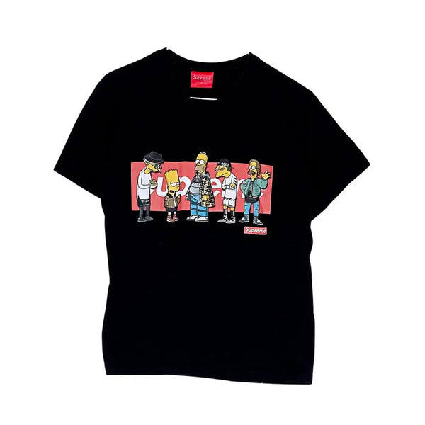 [BUNJANG] Supreme Black Slim Fit Short Sleeve T-Shirt M / 인기빈티지 여성 스트릿한 슬림핏 반팔티 90 블랙 00902