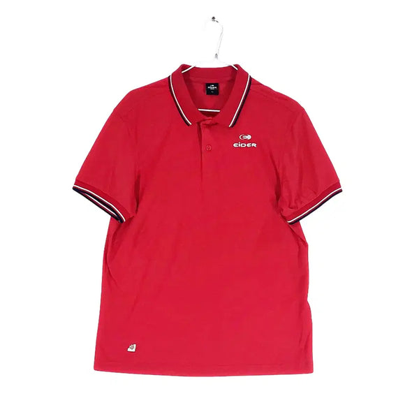 [BUNJANG] Eider Men's Sporty Short-Sleeve Polo Shirt Red 100 / 아이더 남성 스포티한 반팔카라티 100 레드 00547