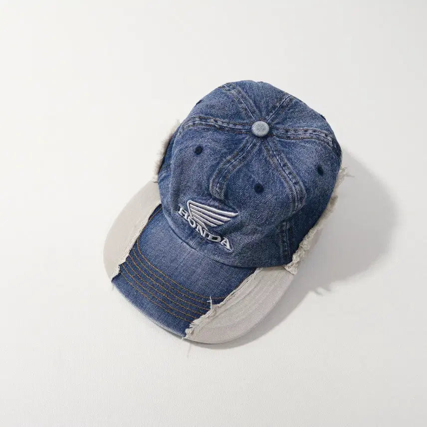 [BUNJANG] Honda Vintage Cut-off Denim Ball Cap / 혼다 빈티지 컷오프 데님 볼캡 모자