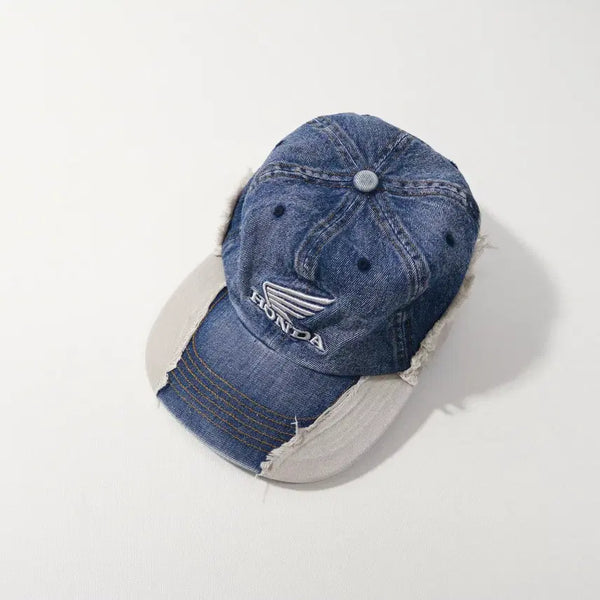 [BUNJANG] Honda Vintage Cut-off Denim Ball Cap / 혼다 빈티지 컷오프 데님 볼캡 모자