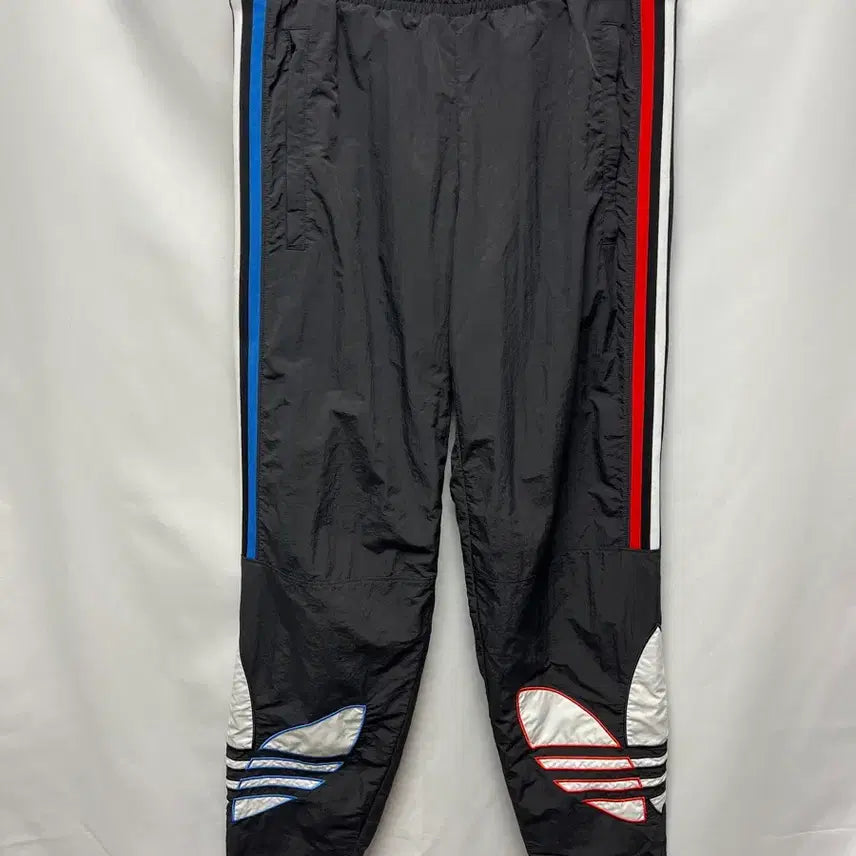 [BUNJANG] Adidas Trefoil Tricolor Black Woven Pants (Size S) / [정품/S] 아디다스 트레포일 트리컬러 블랙 우븐 팬츠 바지