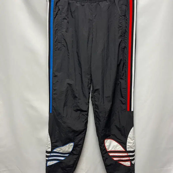 [BUNJANG] Adidas Trefoil Tricolor Black Woven Pants (Size S) / [정품/S] 아디다스 트레포일 트리컬러 블랙 우븐 팬츠 바지