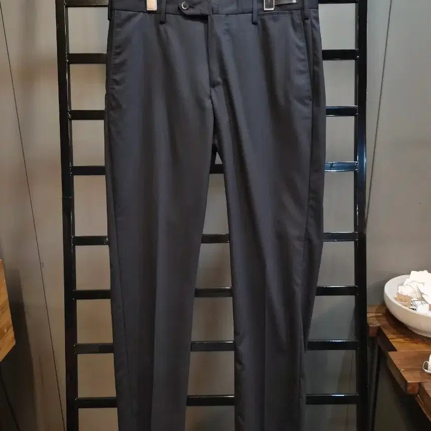[BUNJANG] PT01 Navy Wool Slacks Slim Straight Fit Trousers / [48] PT01 네이비 울 슬랙스 정장바지 12.9