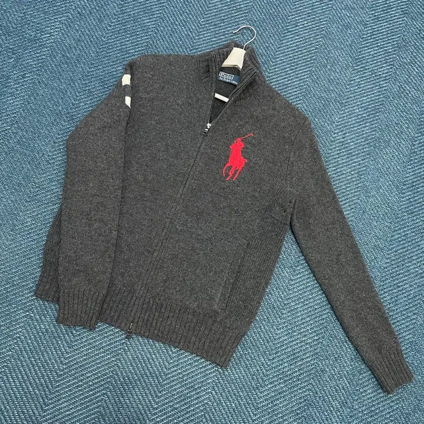 [BUNJANG] Polo Ralph Lauren Big Pony Knit Zip-Up Sweater XS / [XS] 폴로 빅 포니 니트 집업 만원샵
