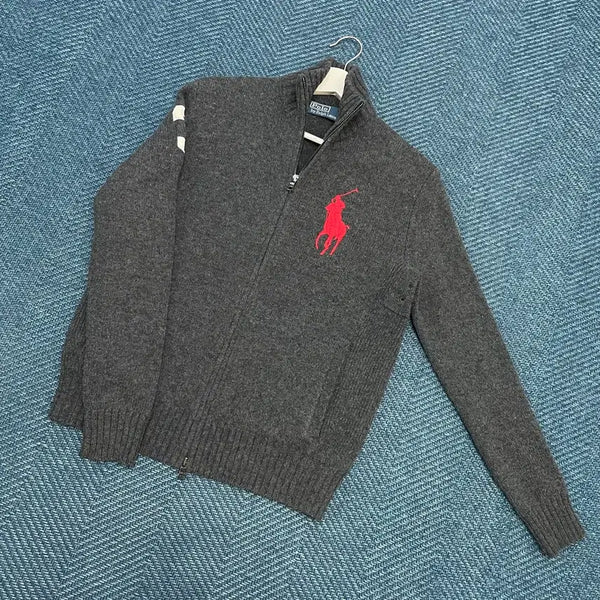 [BUNJANG] Polo Ralph Lauren Big Pony Knit Zip-Up Sweater XS / [XS] 폴로 빅 포니 니트 집업 만원샵