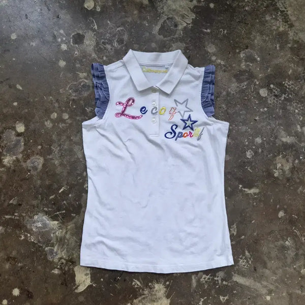 [BUNJANG] Louis Castel Women's Sleeveless Golf Polo Shirt / S) 루이까스텔 골프 민소매 카라티 카라티셔츠 여성 골프웨어 골프의류