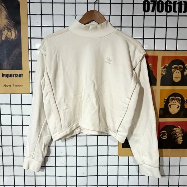 [BUNJANG] Adidas Cropped Sweatshirt Ivory M / 아디다스 크롭 맨투맨 아이보리 M