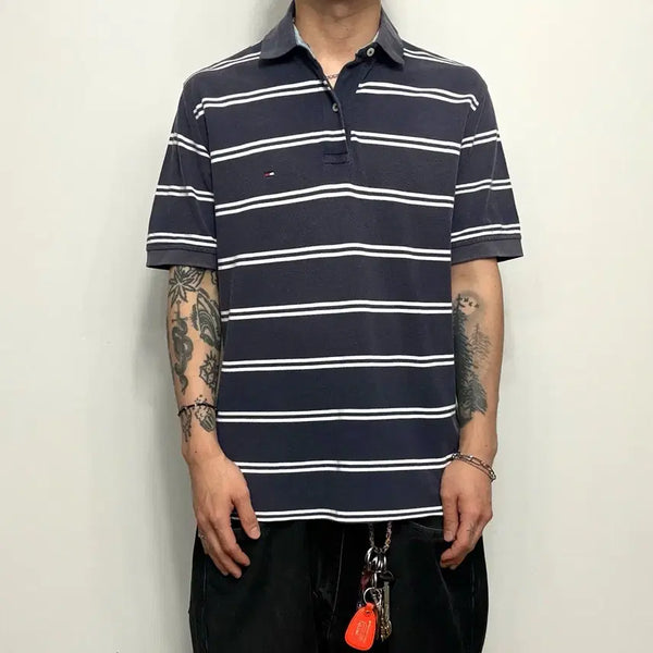 [BUNJANG] Tommy Hilfiger Vintage Striped Polo Shirt / Tommy 타미힐피거 빈티지 스트라이프 pk 카라티