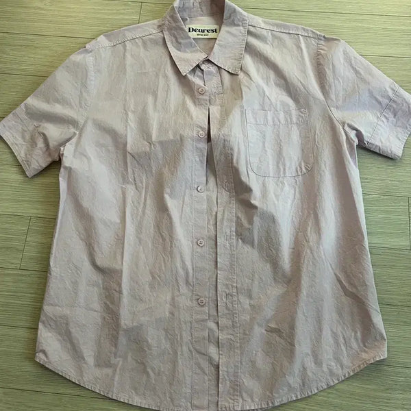 [BUNJANG] Maybe Baby Dearest Short Sleeve Shirt Lavender / 메이비베이비 Dearest 반팔 셔츠 연보라