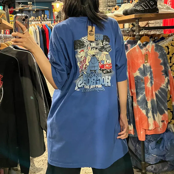 [BUNJANG] LIFE WEAR Vintage Big Print Pocket Short Sleeve T-Shirt / LIFE WEAR 빈티지 빅 프린팅 포켓 반팔 티셔츠