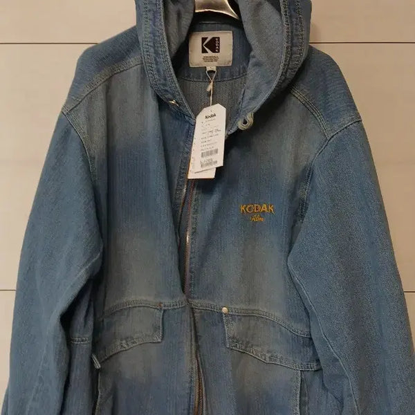 [BUNJANG] Kodak Denim Jacket Hoodie Zip-Up L Size Oversized Fit / 새상품 코닥 청자켓 후드 집업 L사이즈 오버핏