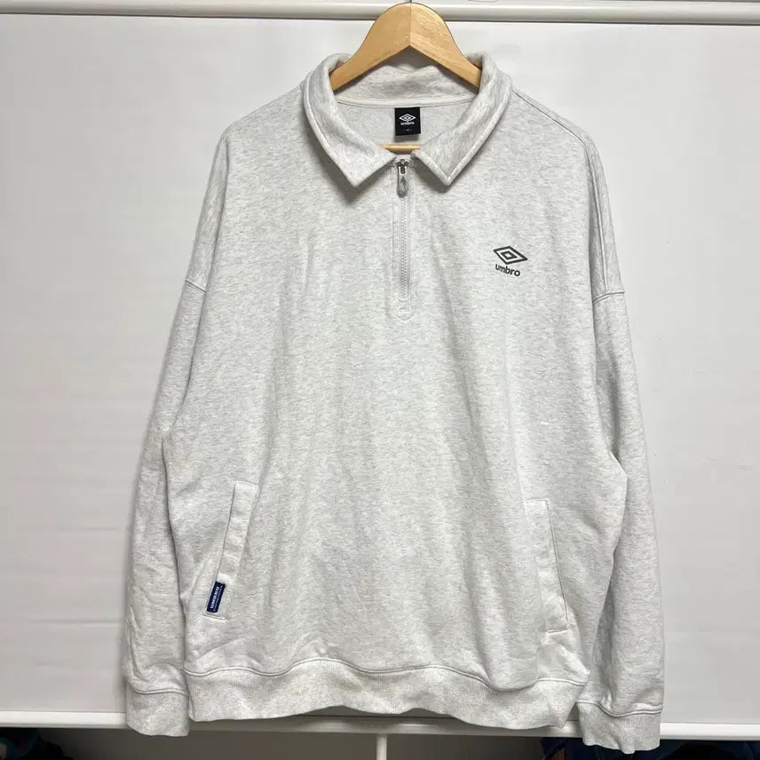 [BUNJANG] Umbro Essential Light Grey Half Zip-Up Size 115 / [정품/115] 엄브로 에센셜 라이트그레이 하프 반집업