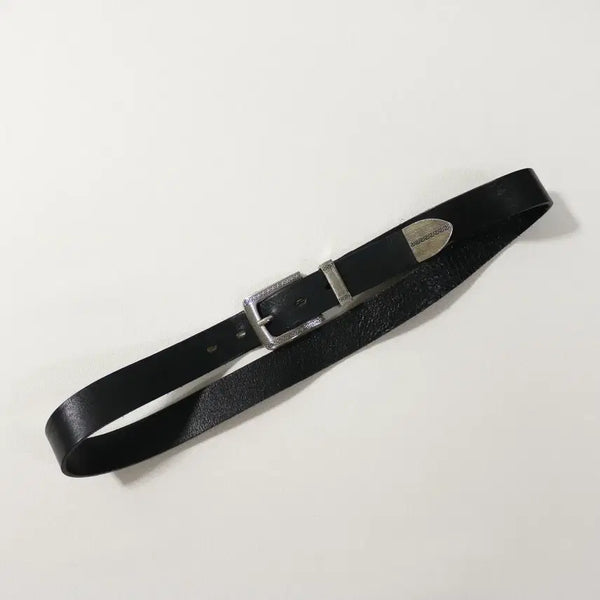 [BUNJANG] Vintage Genuine Leather Western Belt (30-34 inch) / [30~34인치] 빈티지 소가죽 웨스턴 벨트