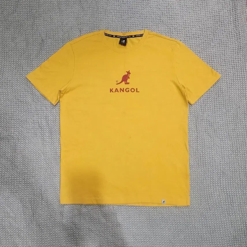 [BUNJANG] Kangol Logo Short Sleeve T-Shirt Yellow XL / 캉골 로고 반팔 티셔츠 옐로우 XL