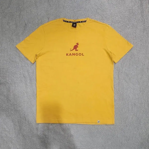 [BUNJANG] Kangol Logo Short Sleeve T-Shirt Yellow XL / 캉골 로고 반팔 티셔츠 옐로우 XL