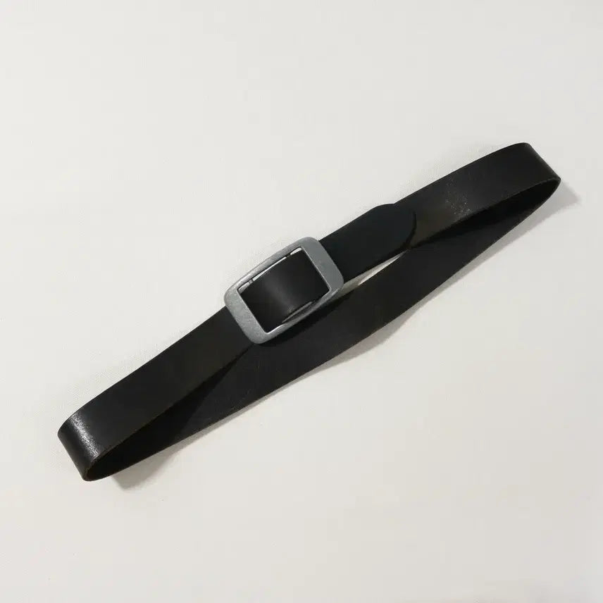 [BUNJANG] Vintage Genuine Leather Belt (26-34 Inch) / [26~34인치] 빈티지 소가죽 벨트
