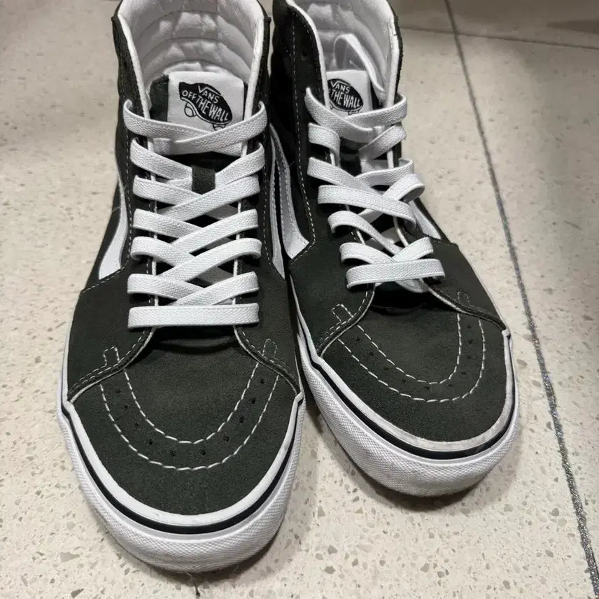 [BUNJANG] Vans SK8-Hi Khaki Sneakers / [250]반스 스케이트 하이 카키