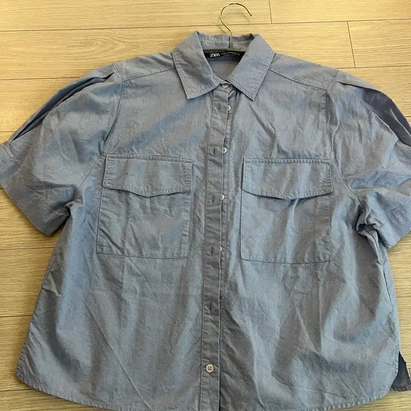 [BUNJANG] Zara Blue Shirt XS / 자라 셔츠 블루
