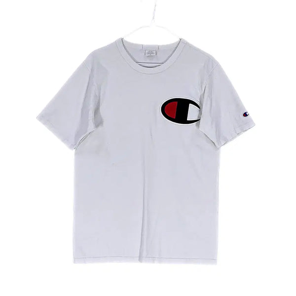 [BUNJANG] Champion Men's Cotton Sporty Short Sleeve T-Shirt White M / 챔피온 남성 스포티한 반팔티 95 화이트 00404