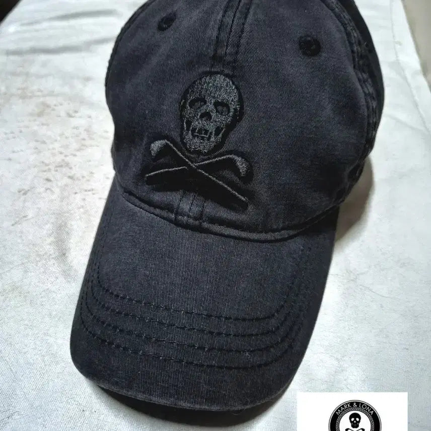 [BUNJANG] Mark &ロナ Washable Embroidered Skull Logo Ball Cap / 마크앤로나 워셔블 자수스컬로고 볼캡 남여공용 M