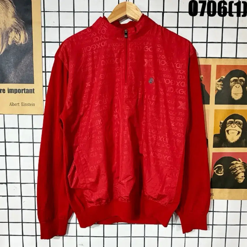 [BUNJANG] JDX Golf 1/4 Snap Sweater Red Size 105 / JDX GOLF 1/4 스냅 스웨터 레드 105